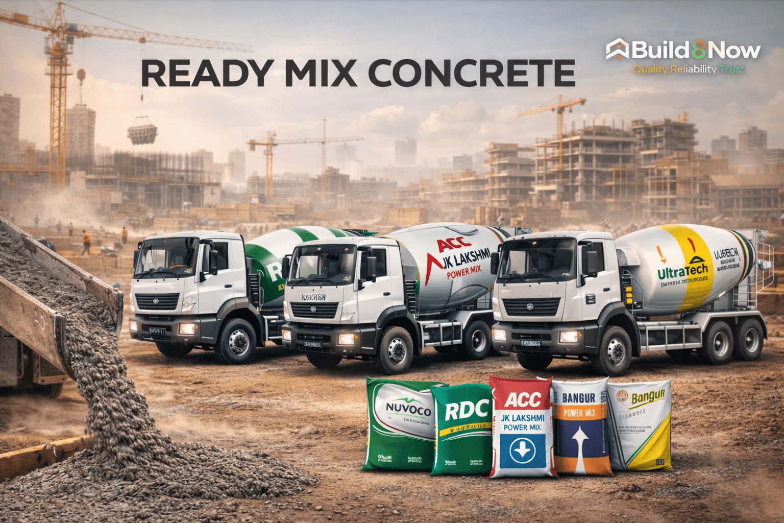 Ready mix concrete for construction projects