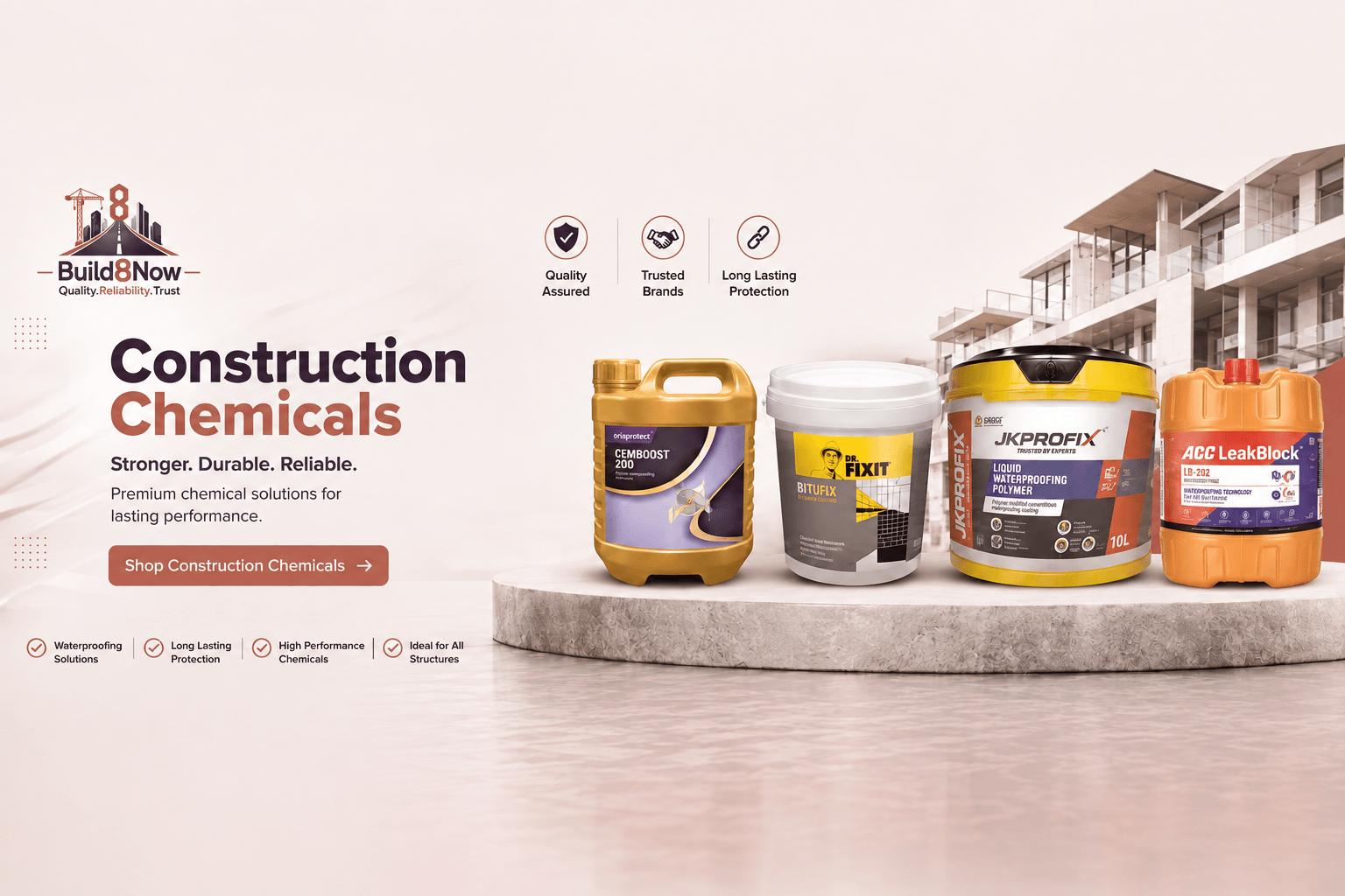 Construction chemicals - waterproofing and repair solutions